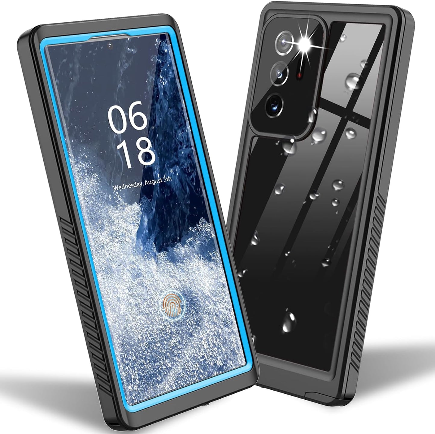 ANTSHARE for Samsung Galaxy Note 20 Case Waterproof, Built in Screen Protector 360° Full Body Heavy Duty Protective Shockproof IP68 Underwater Case for Samsung Galaxy Note 20 6.7Inch(Black)  ANTSHARE Blue Samsung Note 20 Ultra 