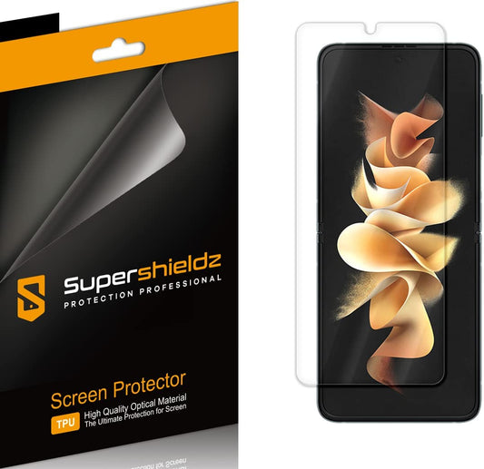 (2 Pack) Supershieldz Designed for Samsung Galaxy Z Flip 3 5G Screen Protector, (Full Coverage) High Definition Clear Shield (TPU)  Supershieldz   