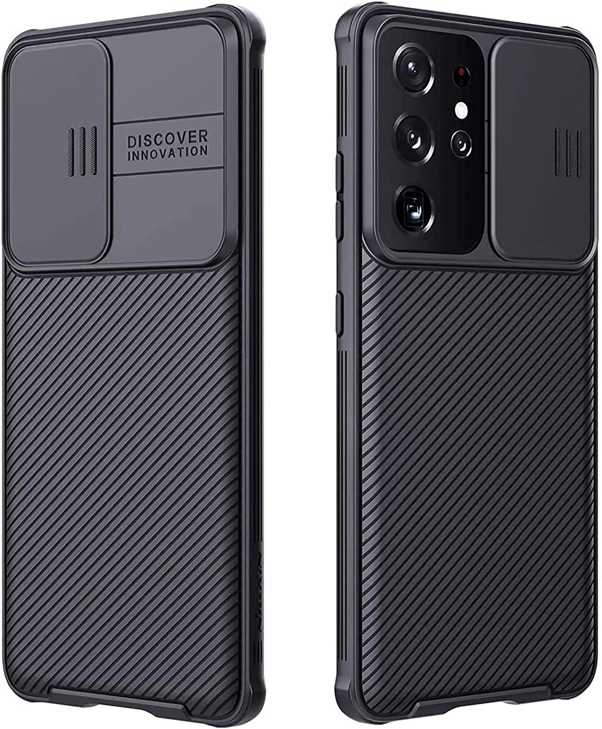 Cloudvalley for Samsung Galaxy S21 Ultra Case with Camera Cover, Full-Body Protective & Slim Fit, Camera Protection Case Only for Samsung Galaxy S21 Ultra 5G 6.8 Inch (2021 Release)-Blue  CloudValley Black Galaxy S21 Utlra 