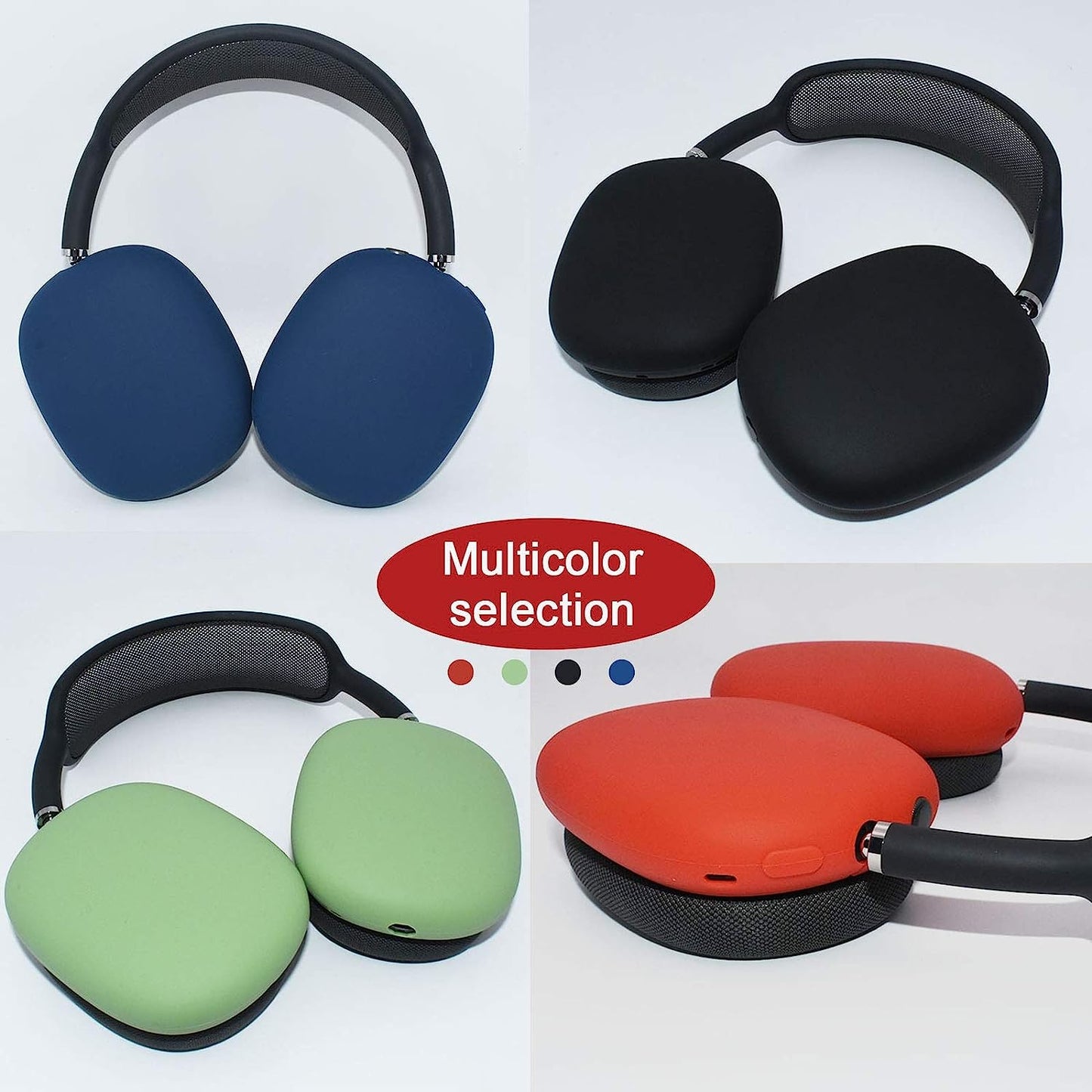 LLOHOOCC Silicone Cover for Apple Airpod Max Headphones, Anti-Dust,Scratch Proof Airpods Max Case Cover,Earcup Protector,Headset Speakers Skin Protector (Midnight Blue)  LLOHOOCC   