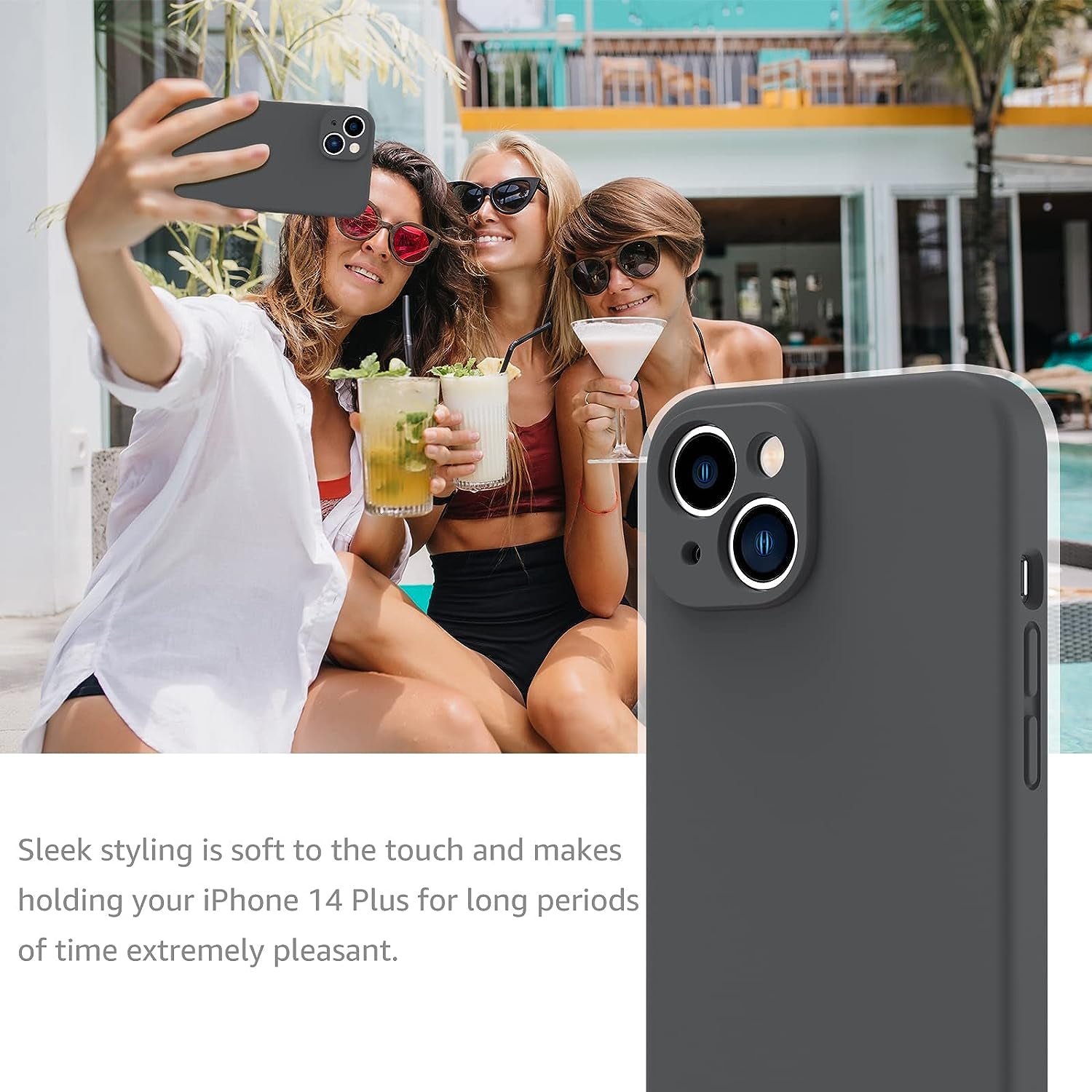 MCFANCE Silicone Magnetic Case for Iphone 14 plus Magsafe Case Silicone Phone Case with Microfiber Lining for Iphone 14 plus 6.7 Inch 2022, Darkgrey  MCFANCE   