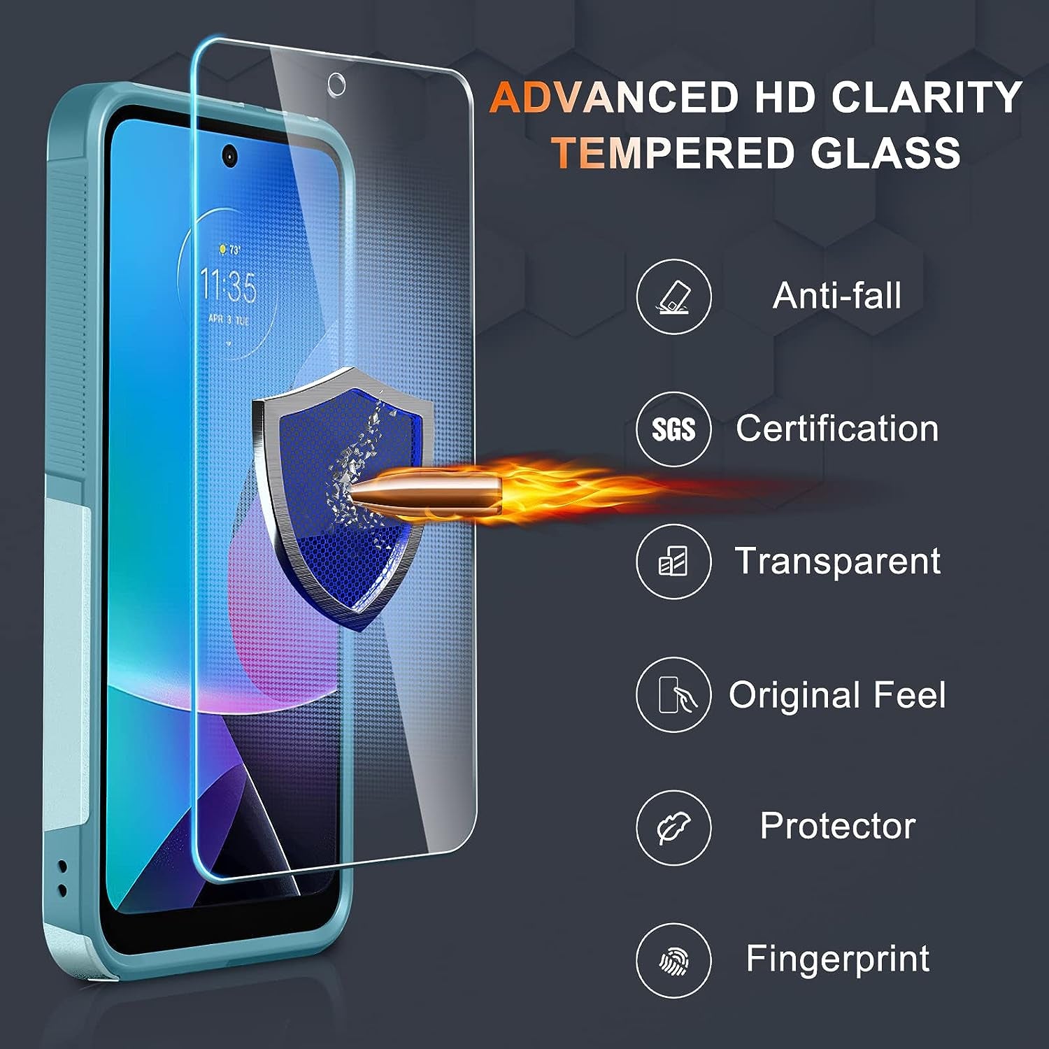 For Motorola Moto G Power 5G 2023 & Moto G 5G 2023 Case with Tempered Glass Screen Protector[1 Pack], Dual Layer Full Body Heavy Duty Rugged Shockproof Protective Phone Cover, Mint Green  RMOCR   