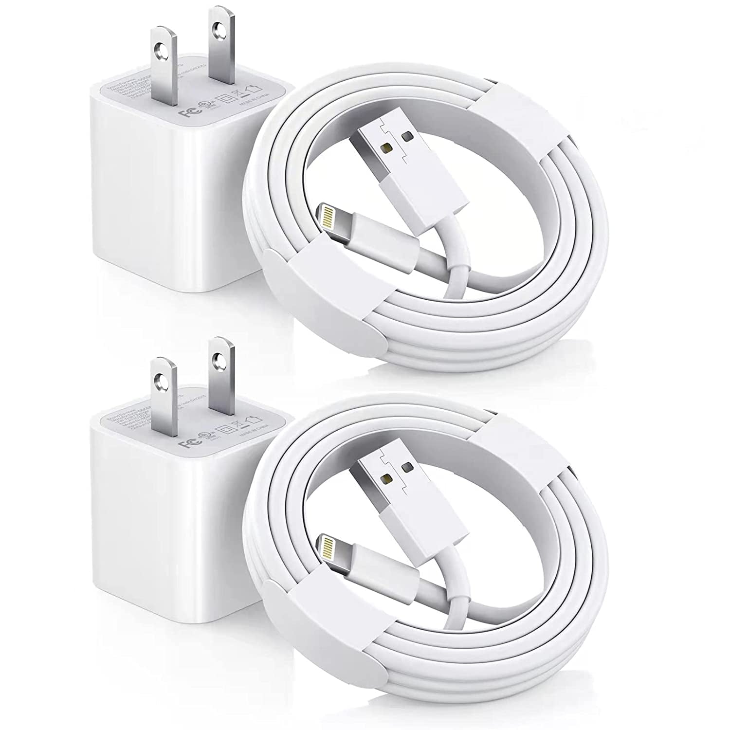 Iphone Charger, Apple Charger Iphone[Apple Mfi Certified] 2Pack 3FT Lightning Cable Rapid Charging Cord USB Wall Chargers Travel Plug Adapter Compatible Iphone 13/12/11/10/X/8 Plus/Xr/Xs Max/Se/Ipad  Shenzhen Jiaxingyuan Technology Co., Ltd.   