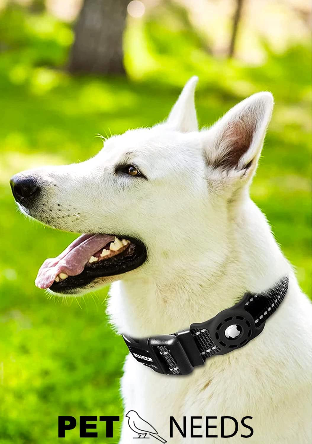 Petneeds Airtag Dog Collar Holder, 2 Pack Air Tag for Dog Collar within 1 Inch Airtag Case 4 Pcs Protective Film Compatible with Apple Cat Pet Tracker  MARVAL   