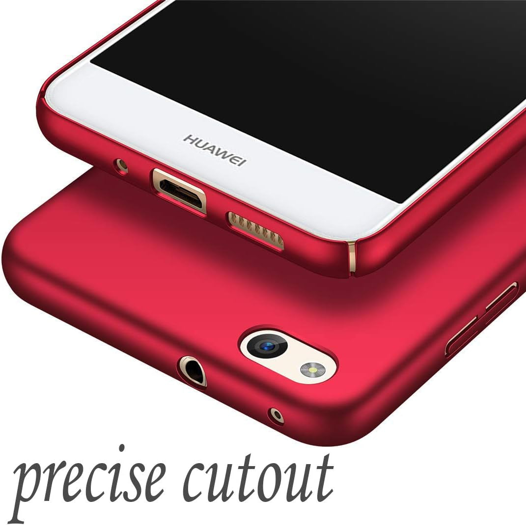 Winpromise Phone Case for Huawei P10 Lite Case [Anti-Scratch] [Durable Premium Plastic] [Ultra Thin] [Silky Feel] Slim Protective Hard Cover for Huawei P10 Lite (Red)  Winpromise   