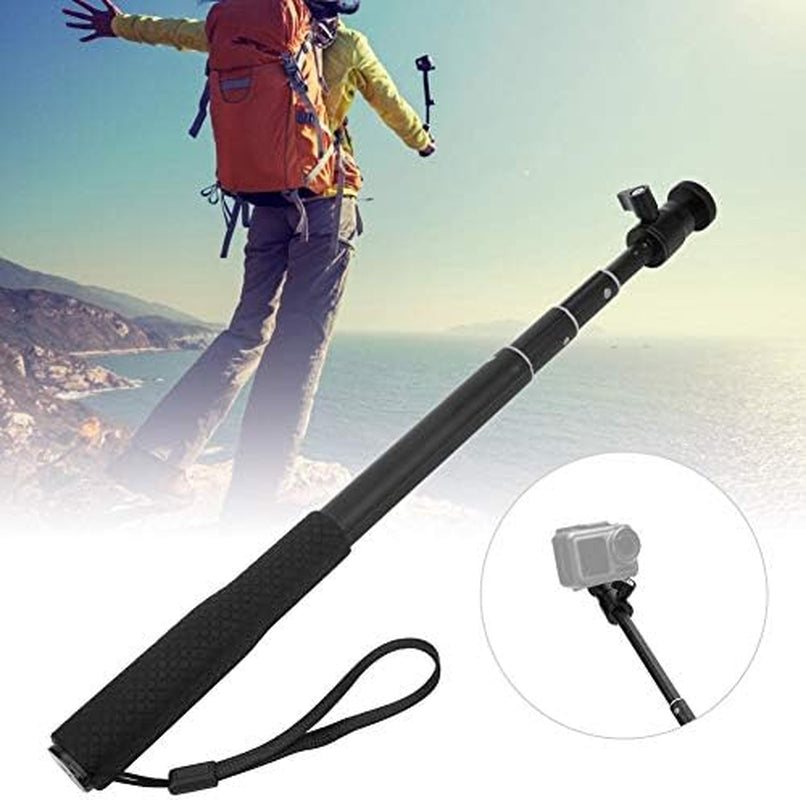 4 Sections Selfie Stick Telescopic Wireless Remote and Tripod Stand Selfie Stick, Ballhead Selfie Stick Tripod for Phone Vlog Video Shooting Live 1/4'' Screw Hole  Walfront   
