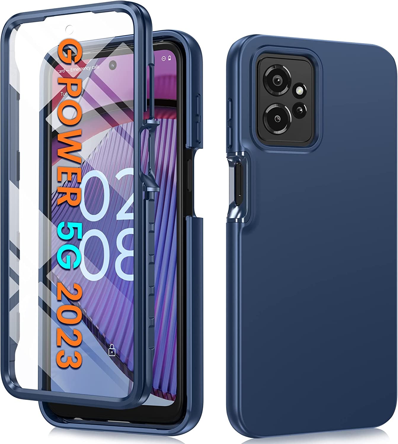 FNTCASE for Motorola Moto G-Power-5G 2023 Case: Moto G 5G 2023 Cell Phone Case - Protective Silicone Phone Cover Cases - Full Protection Matte Shockproof Rubber Mobile Covers  FNTCASE Blue Navy  