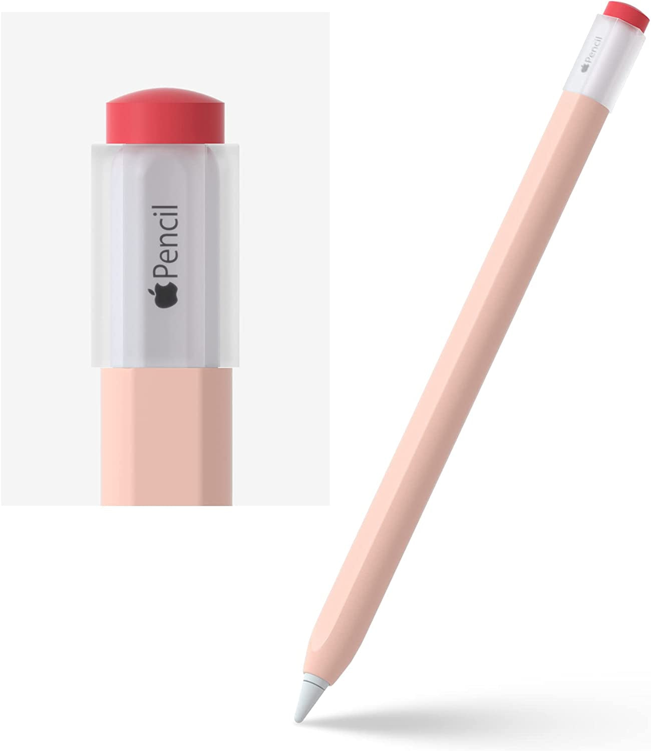 ELETIUO Silicone Case for Apple Pencil 2Nd Generaion Cover,Protective Holder Grip Sleeve with Cap Accessories Compatible for Ipad Pro 11 12.9 Inch,Yellow  Litumfen Pink  