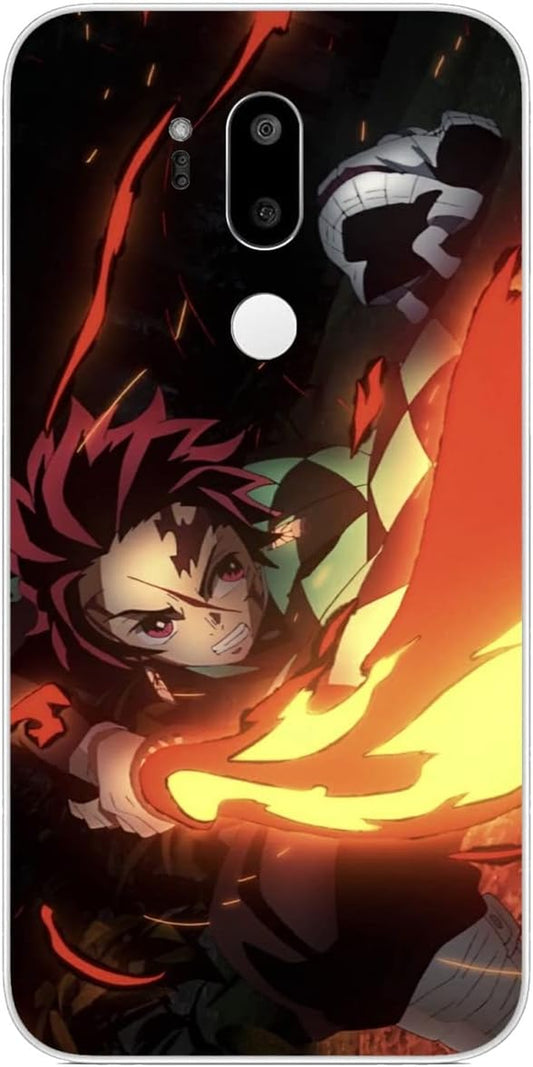 Compatible with LG G7 | LG G7 Thinq | LG G7 Fit | LG G7 One Sla'Yer Anime Cool De'Mon 913 Case Slim Soft Flexible TPU Thin Protective Cover Case Clear  CUENDX   