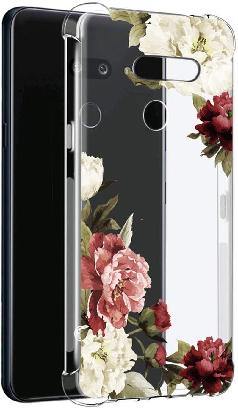 Ueokeird for LG G8 Thinq Case, for LG G8 Case with Flowers, Slim Shockproof Clear Floral Pattern Soft Flexible TPU Back Phone Protective Cover for LG G8 Thinq (2019 Release) (Blossom Flower)  Ueokeird   