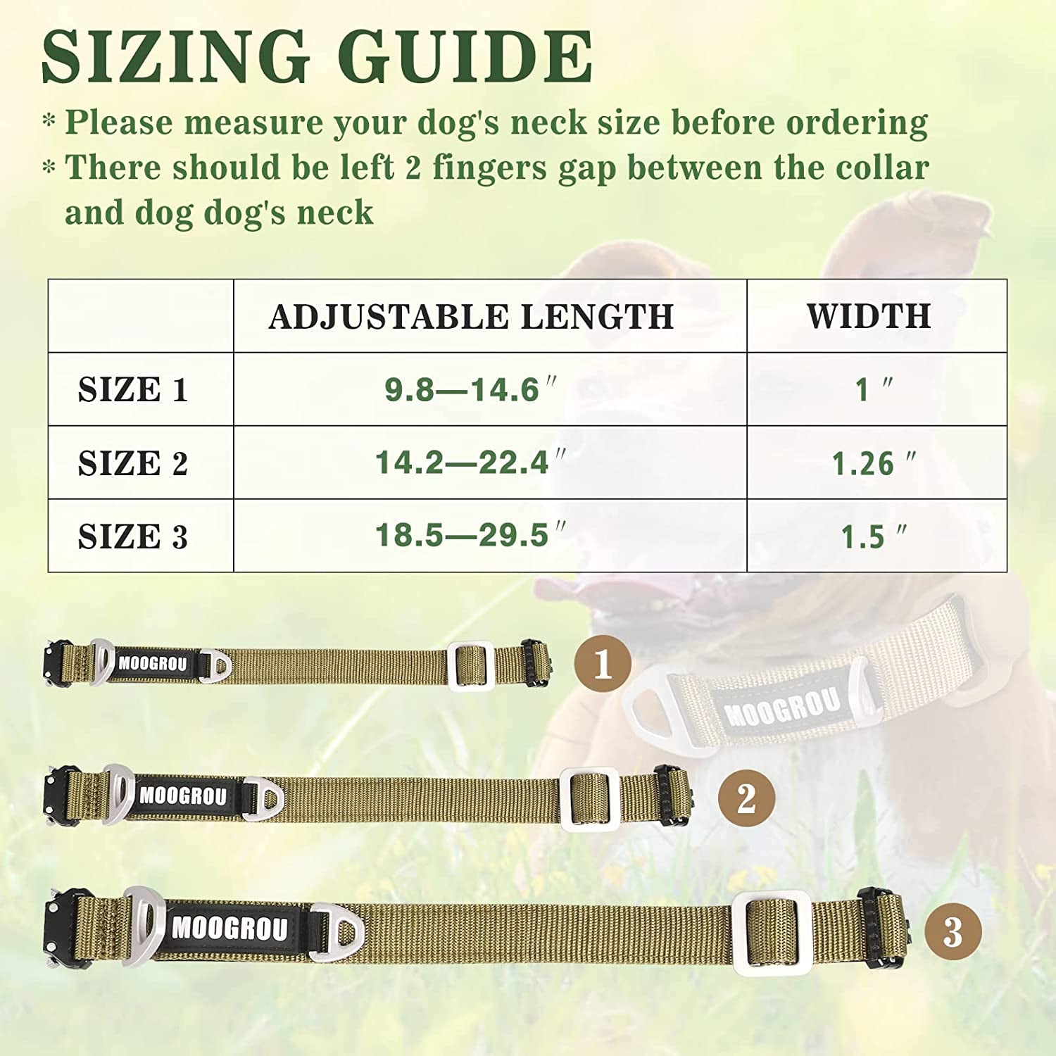 MOOGROU Dog Collar with Airtag Holder,Quick-Release Metal Buckle Heavy Duty Pet Collar for Small Medium Large Dogs,Premium Adjustable Nylon Airtag Dog Collar with Soft Neoprene Padded Comfy Brown 1.2"  MOOGROU   