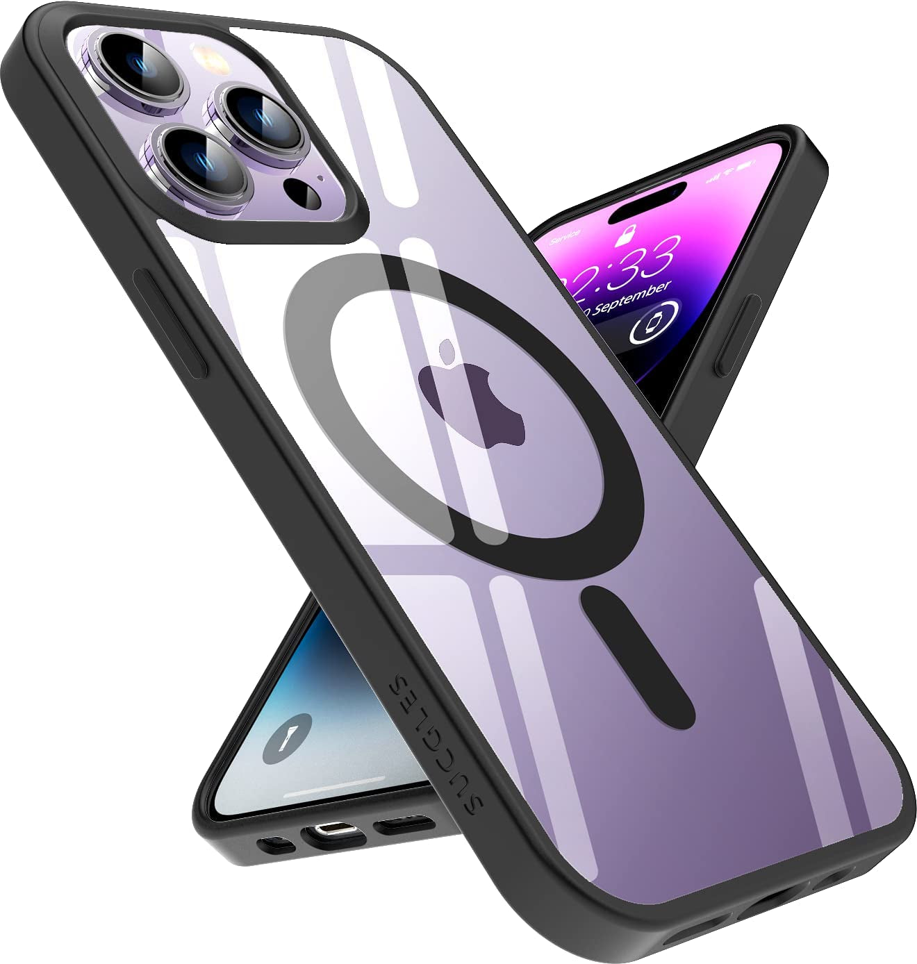 [2023 New] for Iphone 14 Pro Case with Magsafe, [Strong Magnet] [Non-Yellowing] [Military Grade Protection] Magnetic Slim Fit Bumper Mag Safe Thin Phone Cover for (Apple 14Pro, Clear Blue)  Gotrays Gavin LLC   