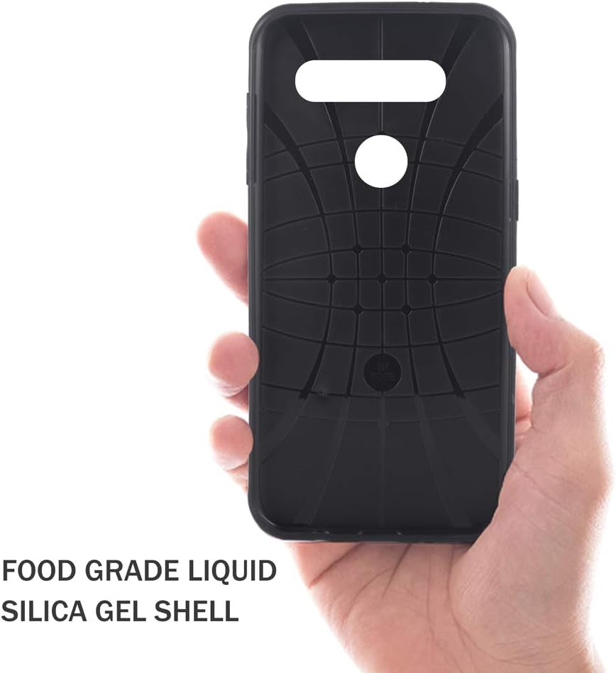 Phone Case for LG V40 Thinq Soft Rubber Case,Shock Resistant Rugged Lightweight Flexible Anti-Slip Slim Fit Full Body Protective Rubber Phone Cover for Lgv40Thinq LGV40 V 40 Thin Q Men Black  Asuwish   