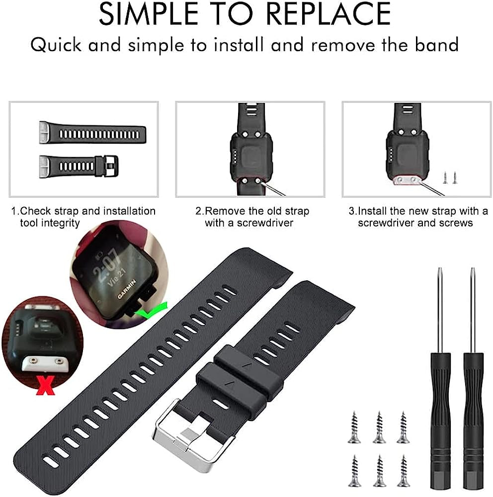 TPUOTI Silicone Watch Strap for Forerunner 35 Wrist Strap Bracelet for Garmin Forerunner 35 Smart Watch Replacement Band  TPUOTI   