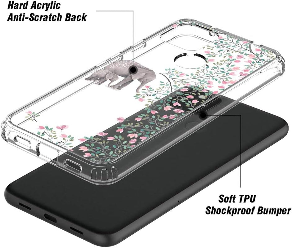 SYONER Clear Phone Case Cover for Google Pixel 4A 5G (6.2", 2020) [Not for Pixel 4A 4G Version] [Elephant]  SYONER   