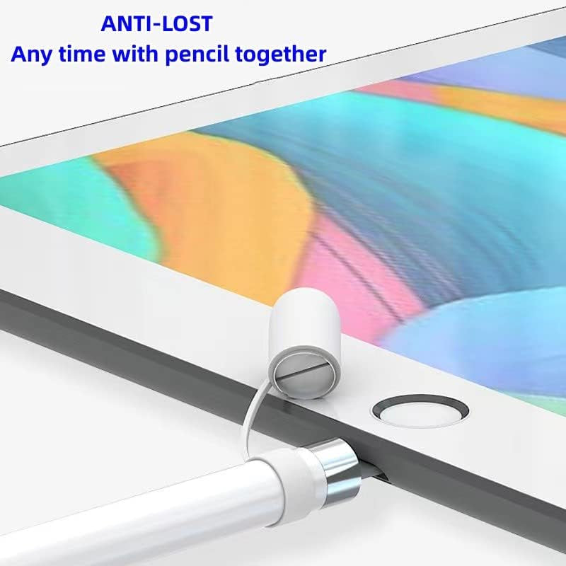 Design for Apple Pencil 1St Generation High Magnetic Cap Replacement with Silicone Cap Cover Case Holder Tether Anti-Lost,Protective Your Cap Compatible with Apple Pencil 1St Generation Only  ONGAHON   