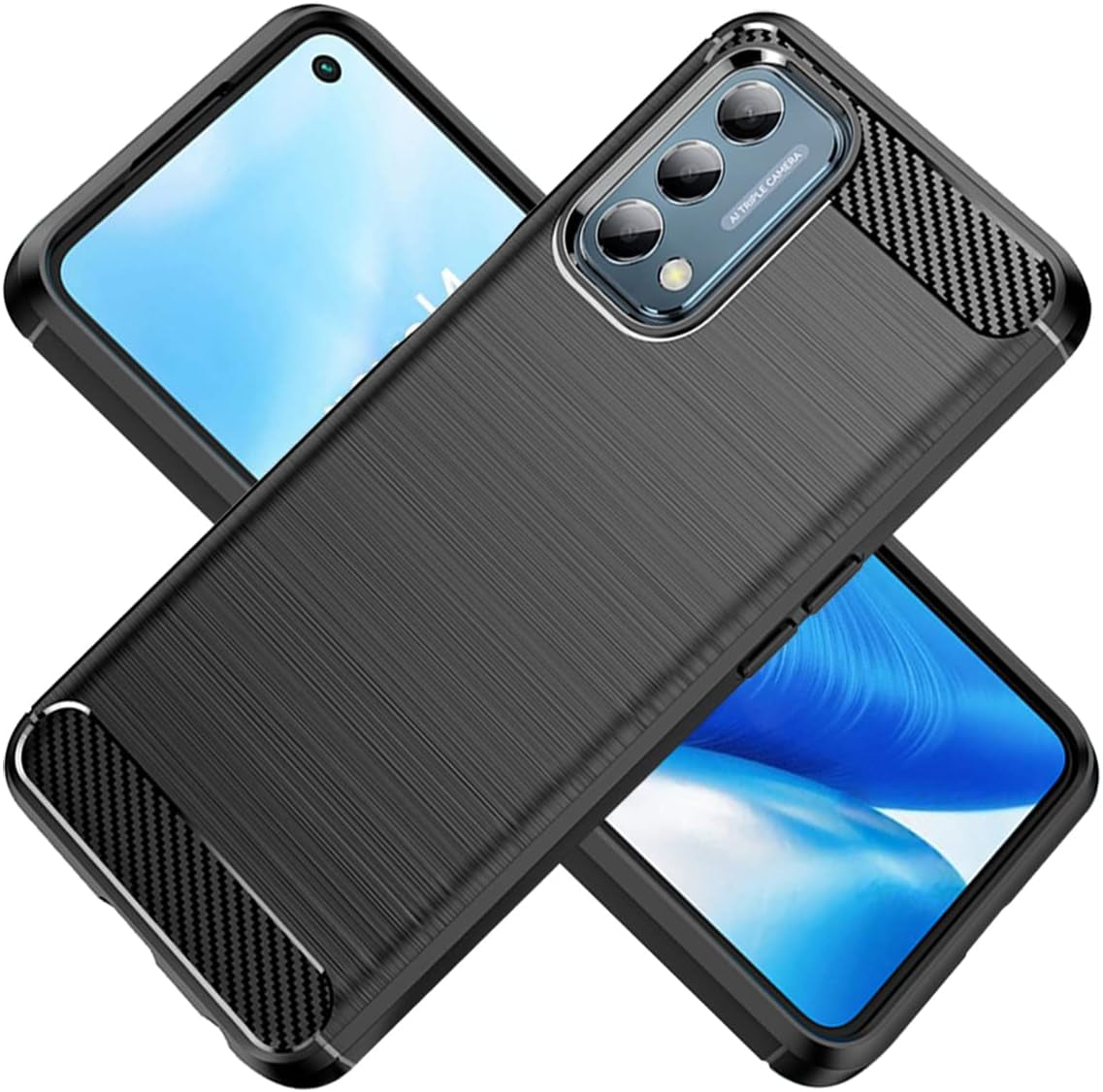 KOARWVC Case for Oneplus Nord N200 5G Case, Oneplus N200 DE2117 Case, Crystal Clear Case Gradient Slim anti Scratch TPU Shockproof Protective Phone Cases Cover for Oneplus Nord N200 5G (Purple/Blue)  KOARWVC Black  