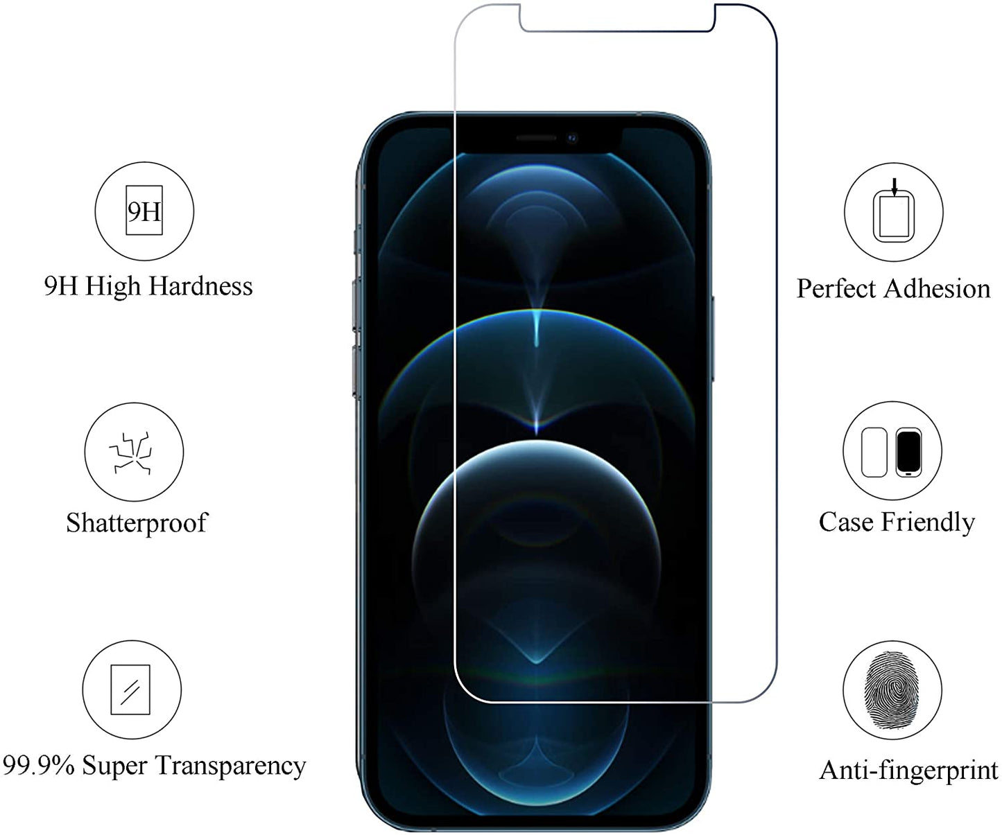 Ailun Glass Screen Protector for Iphone 12 Pro Max 2020 6.7 Inch 3 Pack Case Friendly Tempered Glass  Siania   