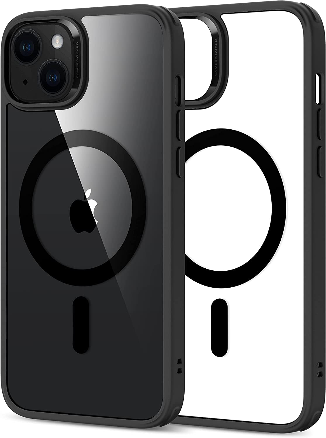 ESR for Iphone 14 Case/Iphone 13 Case, Compatible with Magsafe, Shockproof Military-Grade Protection, Magnetic Phone Case for Iphone 14/13, Classic Hybrid Case (Halolock), Clear  Electronic Silk Road Corp Clear Black  