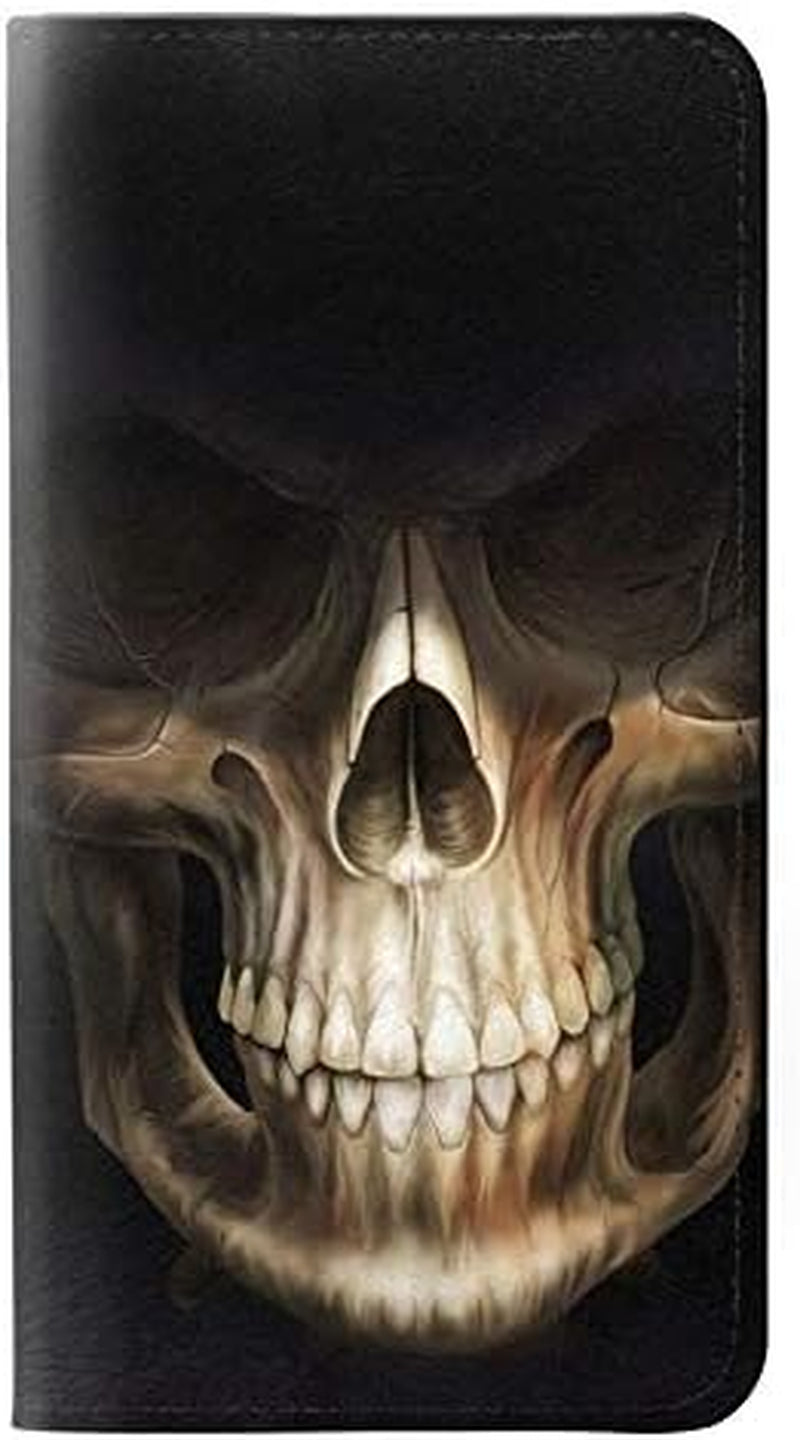 RW1107 Skull Face Grim Reaper PU Leather Flip Case Cover for LG V30, LG V30 Plus, LG V30S Thinq, LG V35, LG V35 Thinq  jjphonecase   