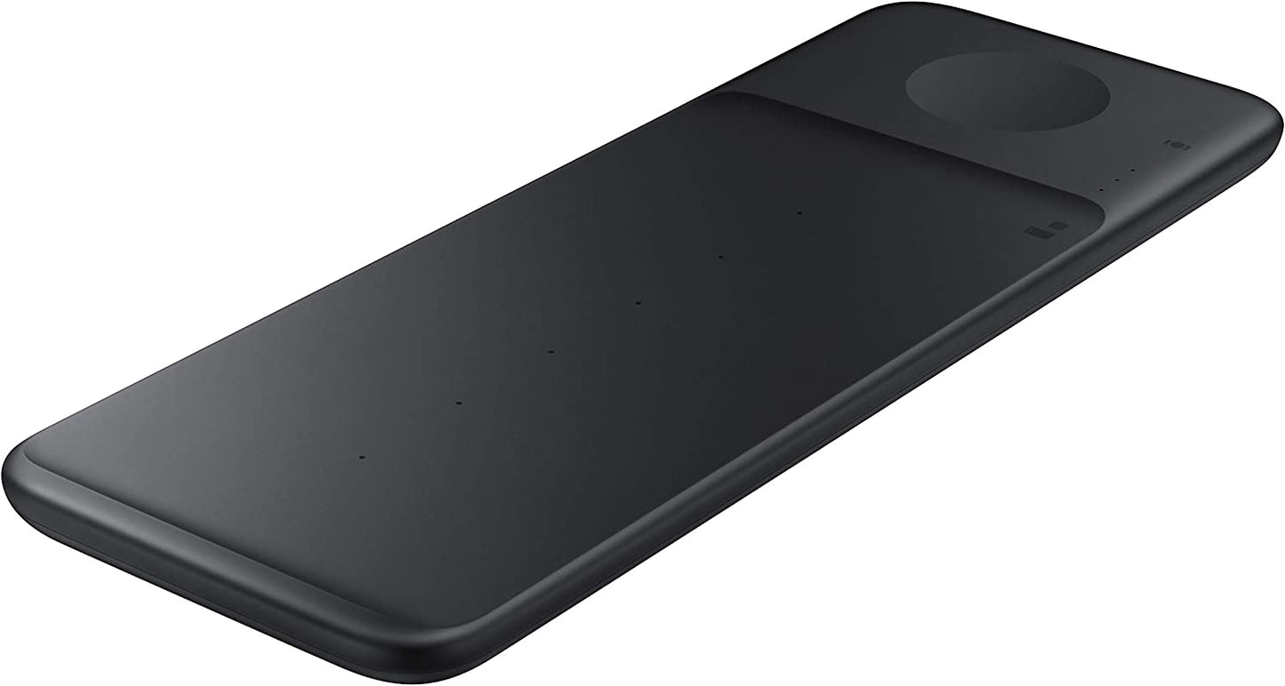 SAMSUNG Electronics Wireless Charger Trio, Qi Compatible - Charge up to 3 Devices at Once - for Galaxy Phones, Buds, Watches, and Apple Iphone Devices, Black (US Version)  Samsung   