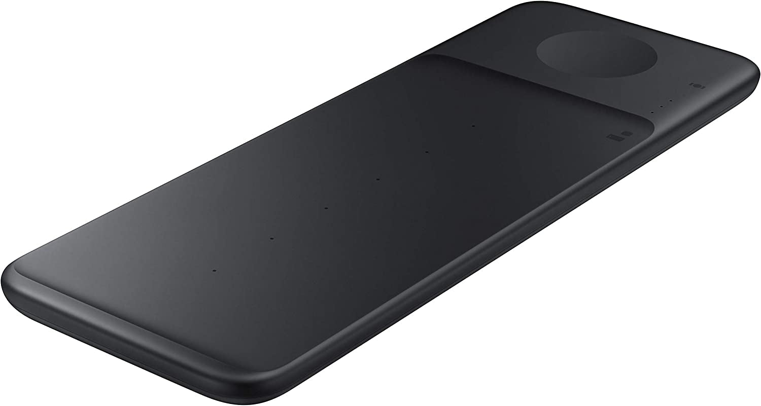 SAMSUNG Electronics Wireless Charger Trio, Qi Compatible - Charge up to 3 Devices at Once - for Galaxy Phones, Buds, Watches, and Apple Iphone Devices, Black (US Version)  Samsung   