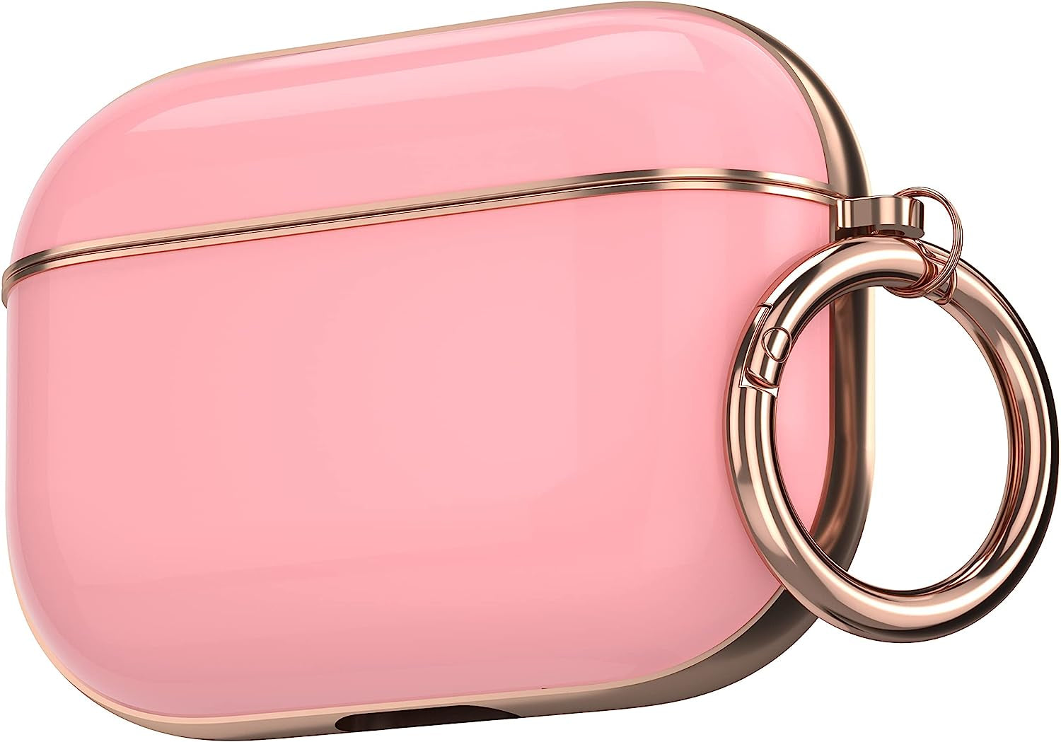 Maxjoy Compatible Airpods Pro Case Cover, Leopard Print Air Pod Pro Case Cute Protective Hard Ipod Pro Cover for Women Men with Keychain Designed for Airpods Pro Charging Case 2019  Maxjoy Pink  