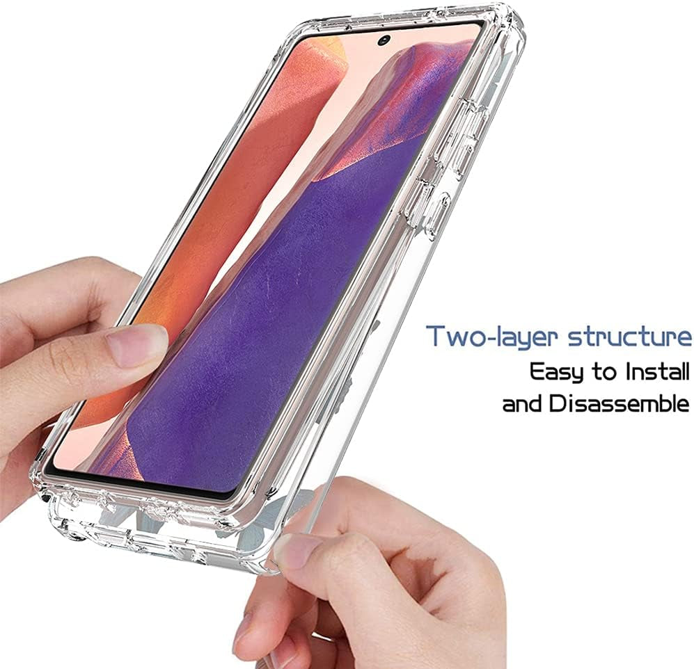 Zoeirc Case for Galaxy Note 20 5G, Samsung Note 20 Clear Case for Girls, Soft TPU 360 Full Body Shockproof Hybrid Bumper Crystal Clear Phone Case Cover for Samsung Galaxy Note 20 (Blue Butterfly)  Zoeirc   