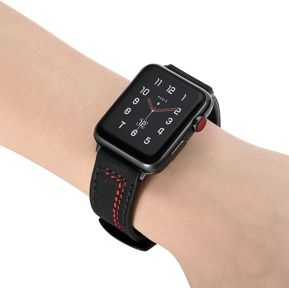 Compatible for Apple Watch 38Mm 40Mm 41Mm Leather Band Sport Replacement Strap for Iwatch Series 7 6 SE 5 4 3  Lerxiuer   