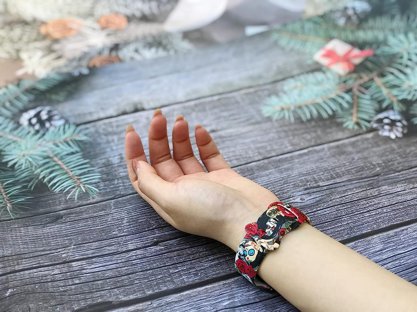 Halloween Watch Band Compatible with Apple Watch 38Mm 40Mm 41Mm 42Mm 44Mm 45Mm, Day of the Dead Decor Replacement Bands Silicone Wristbands Strap Compatible with All Iwatch Series  WANSENCE   