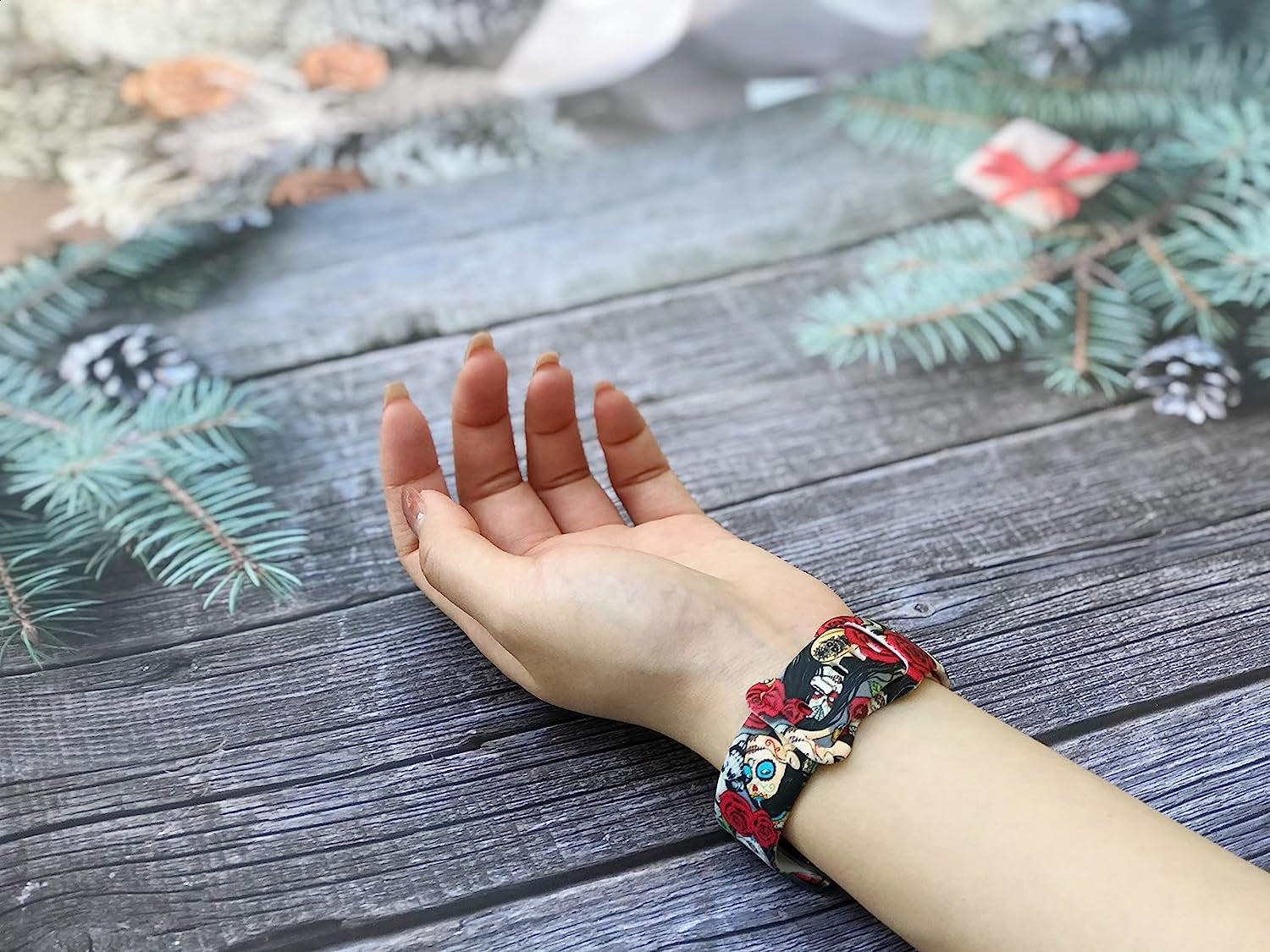 Halloween Watch Band Compatible with Apple Watch 38Mm 40Mm 41Mm 42Mm 44Mm 45Mm, Day of the Dead Decor Replacement Bands Silicone Wristbands Strap Compatible with All Iwatch Series  WANSENCE   