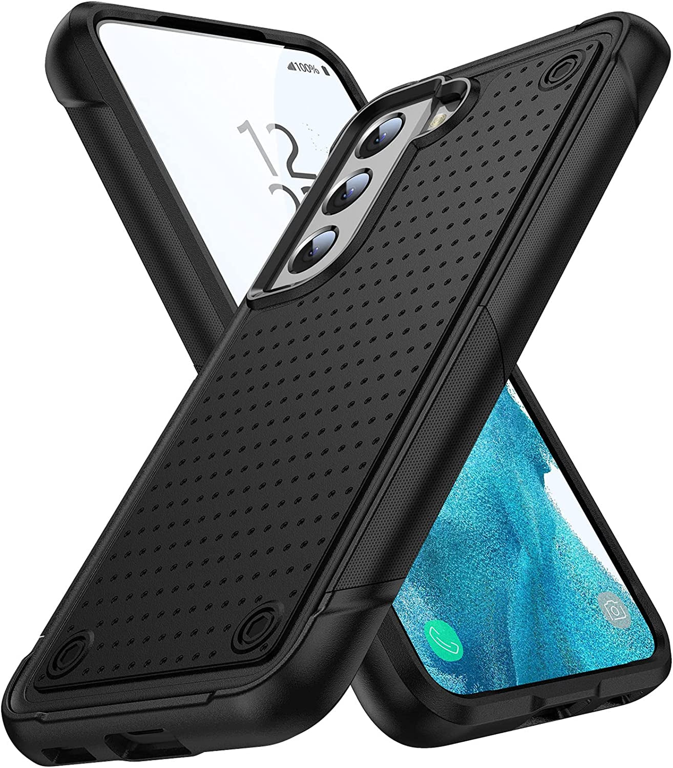 TORRTOWAY Designed for Samsung Galaxy S22 plus Case Galaxy S22+ Case Gift Militay Grade Drop Protective Cover Shockproof Case for Galaxy S22 plus Phone Case for Women Men Boy Girl (Purple+Blue)  TORRTOWAY Black  