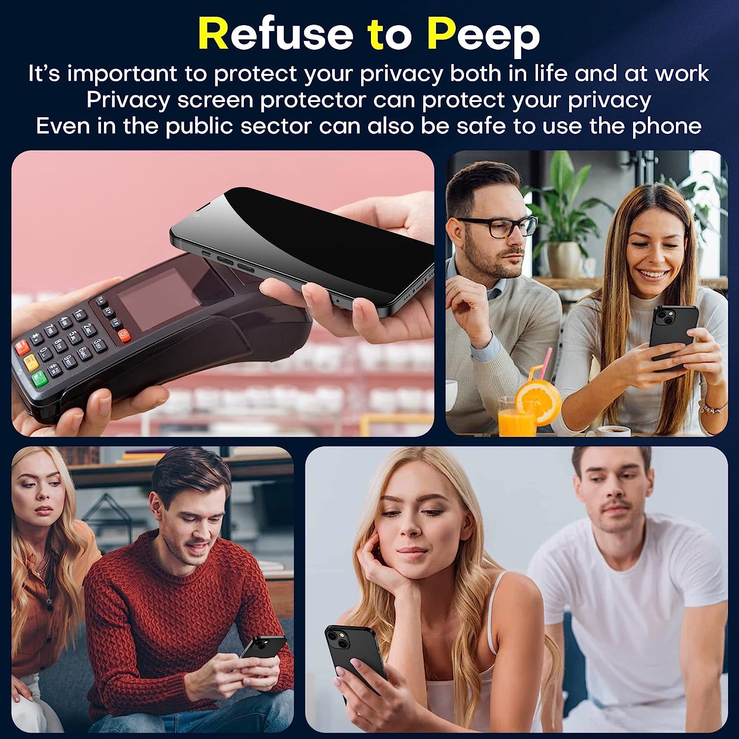 Impactstrong Privacy Glass Screen Protector for Iphone 14 /Iphone 13/13 Pro [6.1 Inch] Anti-Scratch Tempered Glass Screen Protectors with [Easy Install Kit] [9H Hardness], Case Friendly - 2 Pack  ImpactStrong   