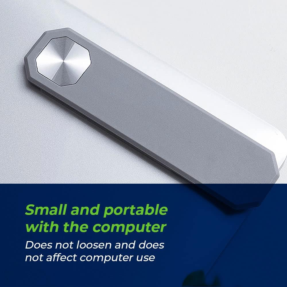 Laptop Phone Holder, Adjustable Laptop Stand, Laptop Side Mount Clip, Slim Portable Smartphone Stand, Computer Monitor Expansion Bracket, Magnetic Phone Mount, Soporte De Telefono Para Laptop Black  QP Import Shop   