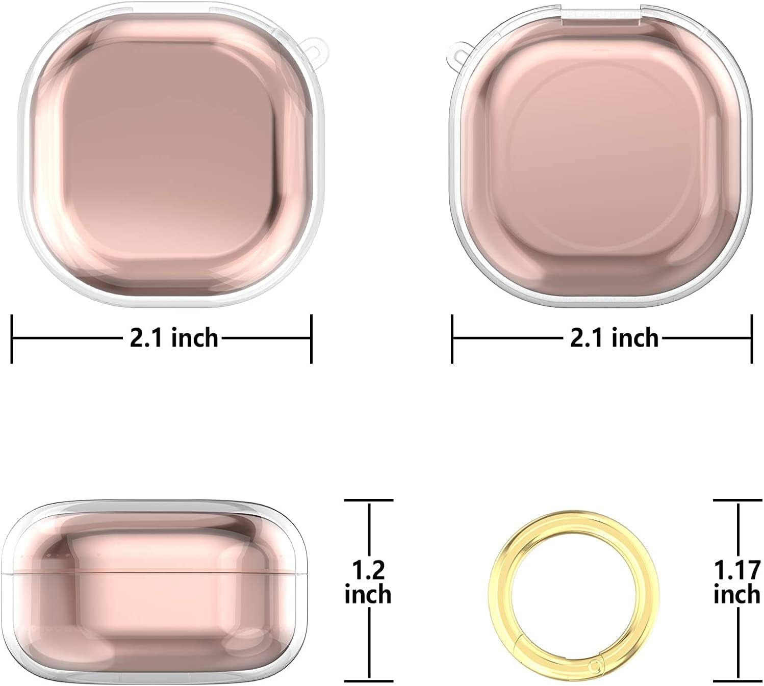 USTIYA Case for Samsung Galaxy Buds Live/Buds Pro/Buds 2 Clear TPU Protective Cover Transparent Soft Funda  Shenzhen Jinyi Technology Co., Ltd.   