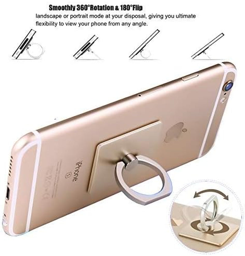 Finger Ring Stand, 360 Rotary Cell Phone Holder Finger Loop Grip Mount Universal Smartphone Kickstand,Ieugen Compatible with Iphone 14/Iphone 13/Galaxy S23/Galaxy S22/Galaxy  iEugen   