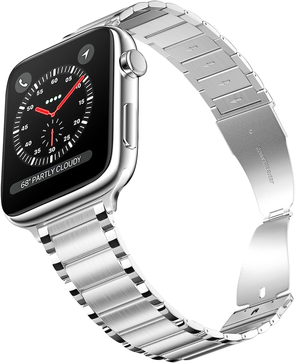 CINORS Metal Dressy Watch Band Compatible with Apple 8 41Mm Iwatch Iphone Rose Gold and Silver Womens Bands 41 40Mm Thin Link Bracelet 38Mm Stainless Steel Watches Strap for Series 7 6 5 4 3 2 1 SE  CINORS All Silver 49 45 44 42mm 