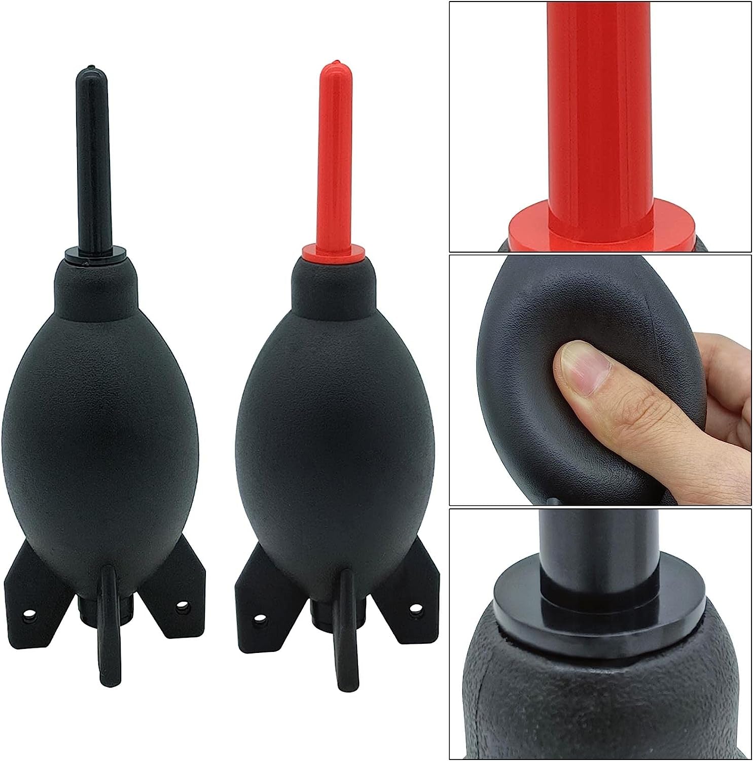 Lens Cleaning Kit Contains 2 Pcs Rubber Rocket Air Blower Duster, Lens Cleaning Pen, Blower Brush Dust Cleaner and Carrying Pouch, for Lens, Camera, SLR, Telescope, Magnifying Glass, Phone  LJZP   