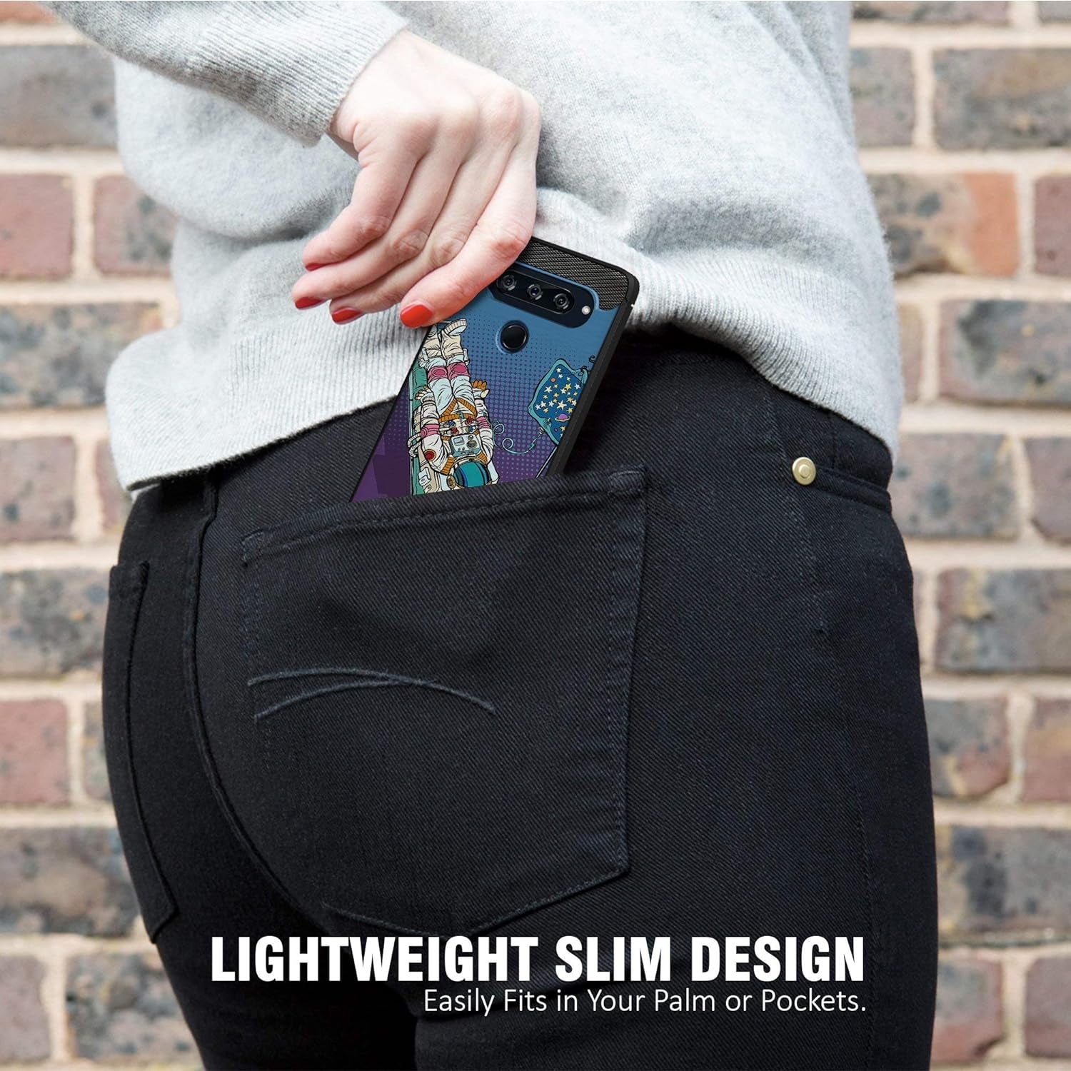 Casesondeck Case Compatible with [LG G8 Thinq/Lg G8] Pictorial Patterned TPU Design Case Flexible Slim and Elegant (Astronaut)  CasesonDeck   