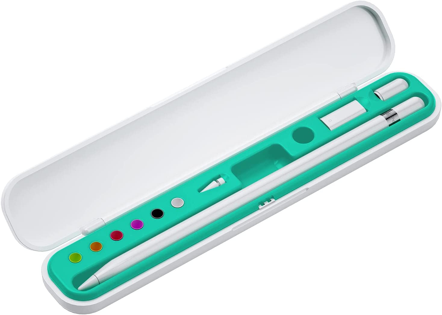 Wixgear Carrying Pencil Case Compatible with Apple Pencil 1St and 2Nd Generation and Accessories-White with Holder for Tips  WixGear   