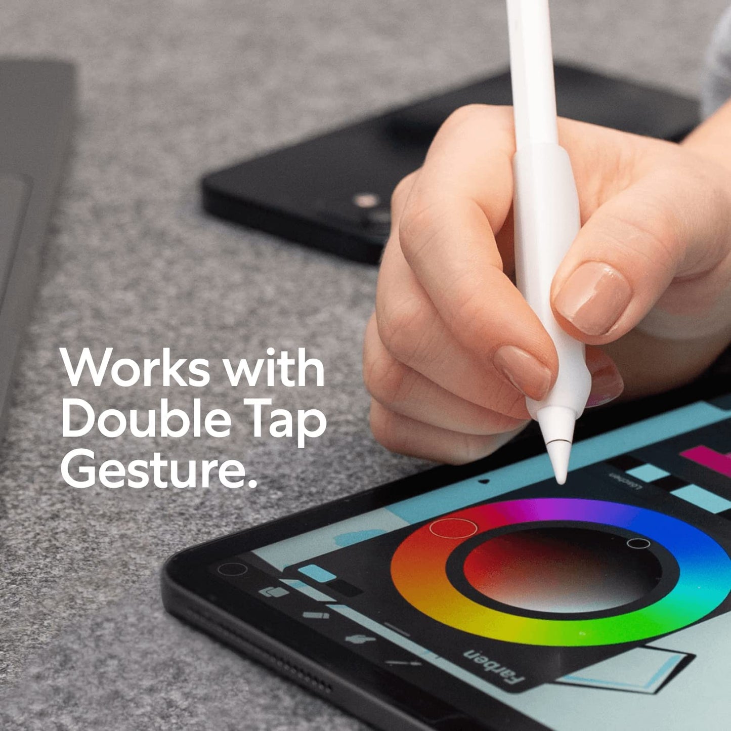 Paperlike Pencil Grips for Apple Pencil 1St & 2Nd Generation - Set of 2 - Comfort & Precision (Transparent)  Paperlike   