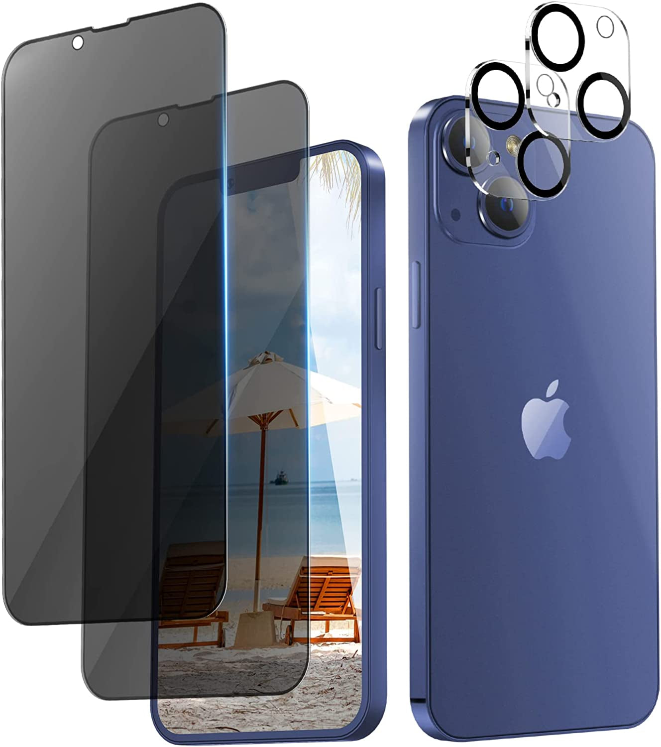 Oribox Privacy Screen Protector for Iphone 8, 7,SE 2020 (4.7 Inch) Anty- Spy Tempered Glass Screen Protector,2-Pack  ORIbox Private iPhone 13 