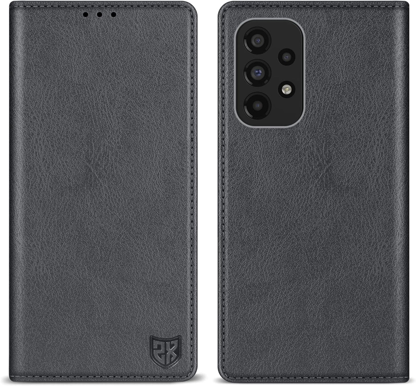 ZZXX Samsung Galaxy A53 5G Wallet Case with [RFID Blocking] Card Slot Stand Strong Magnetic Leather Flip Fold Protective Phone Case for Samsung Galaxy A53 5G Case Wallet(Lake Blue-6.5 Inch)  ZZXX Grey Samsung Galaxy A53 5G 6.5 Inch 