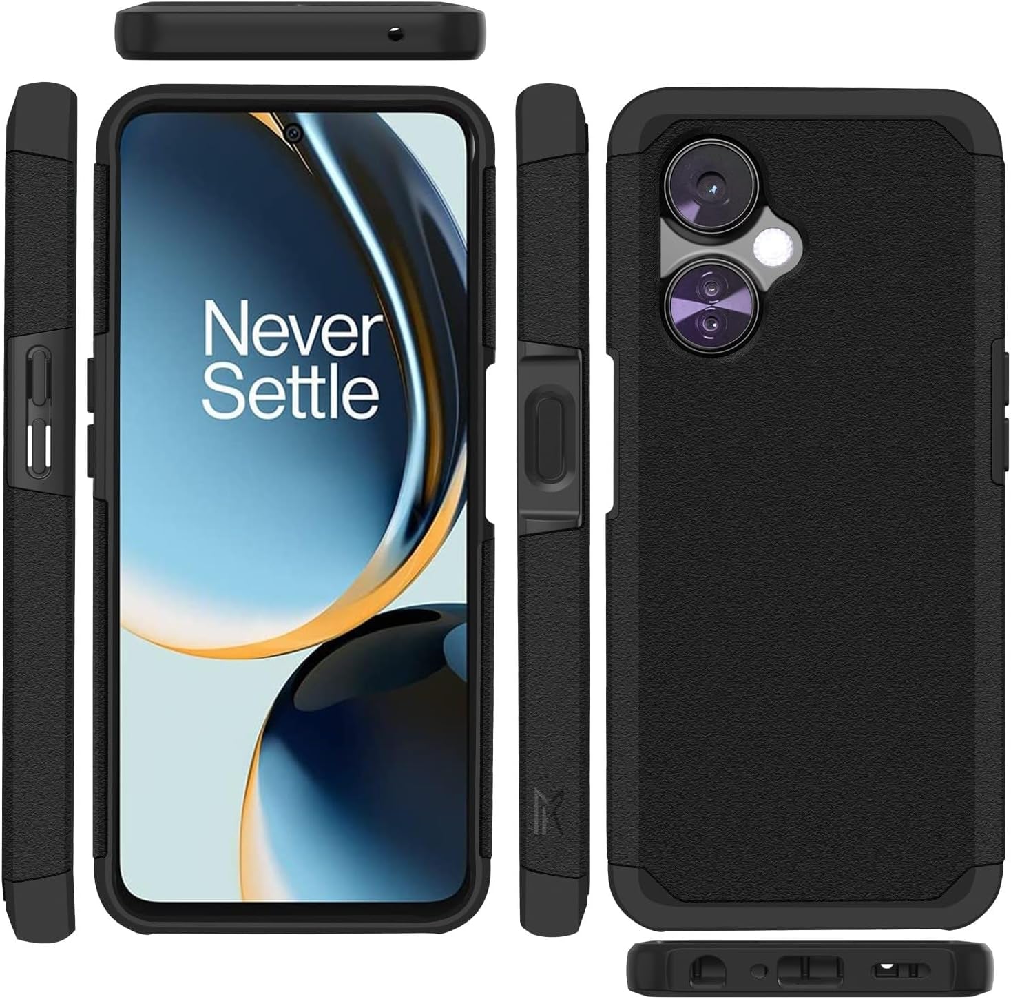 Hrwireless Compatible for Oneplus Nord N30 5G Case Cover with [HD Tempered Glass] Strong Heavy Duty [Shockproof] [Magnetic Mount Friendly] Minimalistic Original Design for Protection  HRWireless   