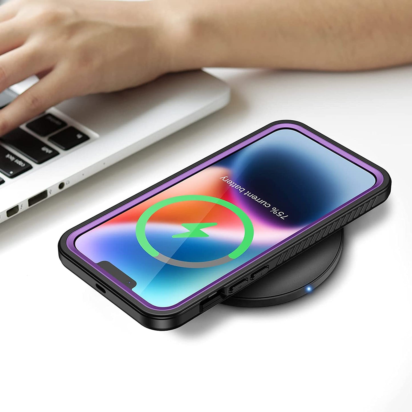 Lanhiem for Iphone 14 Case, IP68 Waterproof Dustproof Shockproof 14 Case with Built-In Screen Protector, Full Body Sealed Protective Front and Back Cover for Iphone 14, 6.1 Inch (Purple)  Lanhiem   