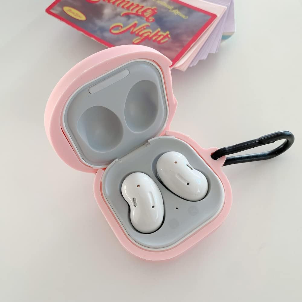 HENJI Earphone Case for Samsung Galaxy Buds 2 & Buds Live & Buds Pro, Soft Silicone 3D Cute Cartoon Character Kawaii Fashion Cover Animal Design (Pink Pig)  HENJI   