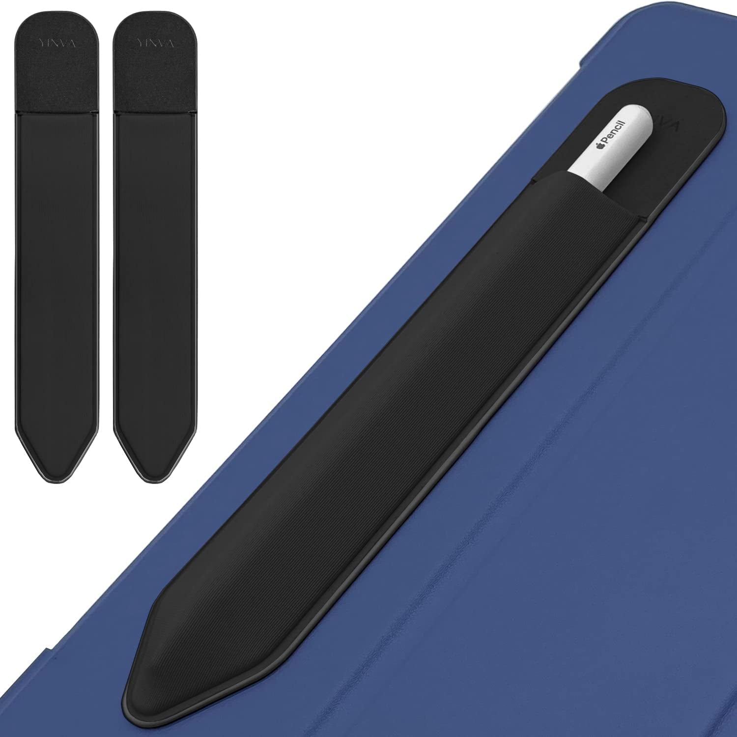 YINVA Pencil Holder Compatible with Apple Pencil 2Nd Generation and 1St Gen, Elastic Pencil Pouch Accessories Design for Ipad and Stylus (Black)  YINVA Black * 2  