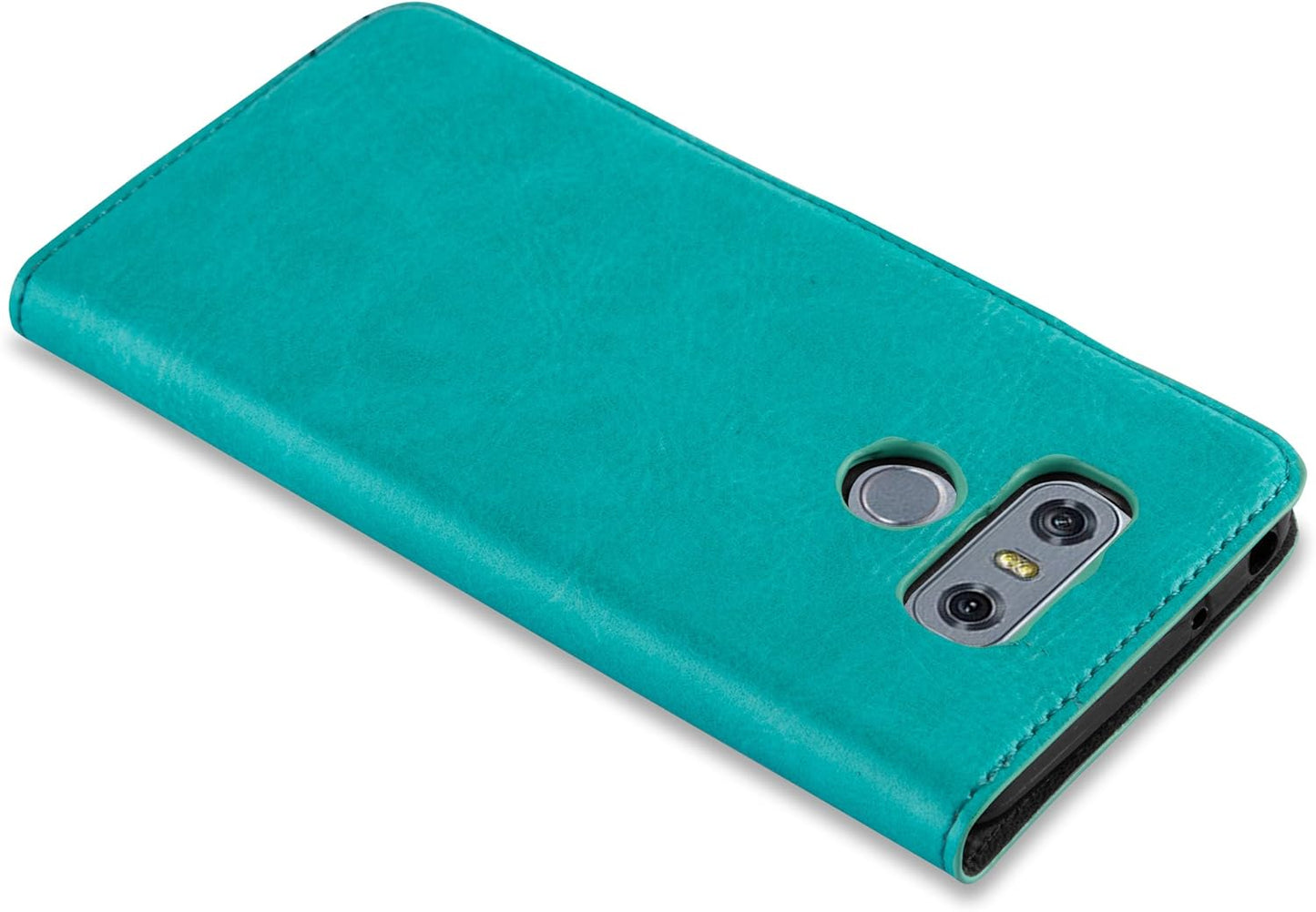 Cadorabo Book Case Compatible with LG G6 in Petrol Turquoise - with Magnetic Closure, Stand Function and Card Slot - Wallet Etui Cover Pouch PU Leather Flip  Cadorabo   