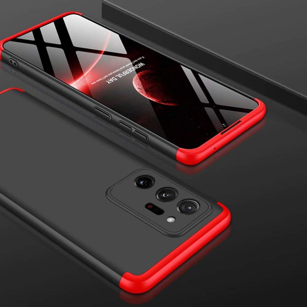 ATRAING Galaxy Note 20 Ultra Case, Hard Ultra-Thin Shockproof PC 3 in 1 Velvet Touch Fingerprint-Proof Anti-Slip Anti-Marks Cover for Samsung Galaxy Note 20 Ultra (Red+Black+Red)  ATRAING   