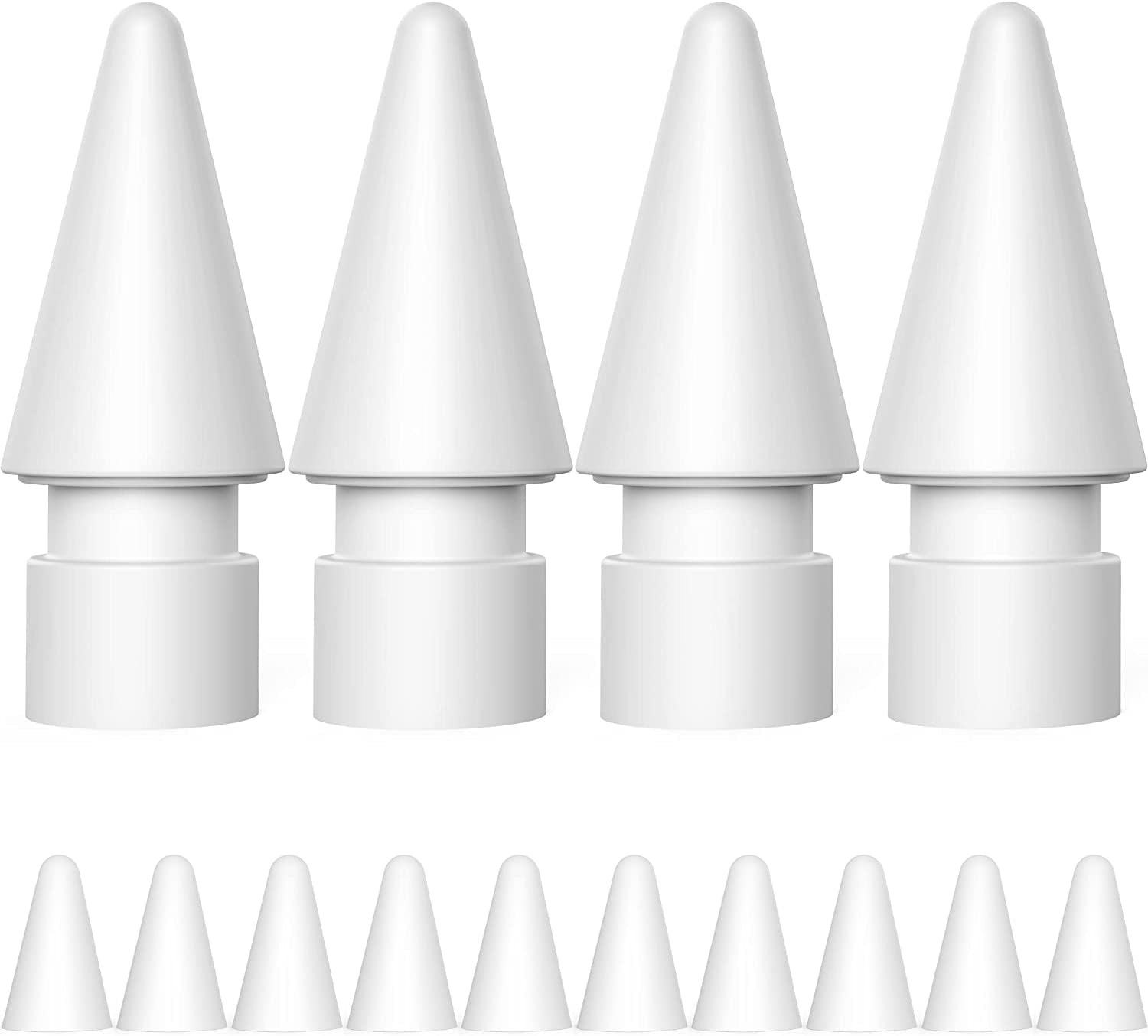 NIUTRENDZ 4 Pack Replacement Tips for Apple Pencil 2Nd Generation and 1St Generation Fine Point Metal Tip, Wear-Resistant & Precise Control (1.95Mm, Clear + Pink + Blue + Grey)  NIUTRENDZ Original - White Original 